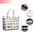 thumbnail image 2 of White Boston Terrier and Flower Travel Tote Bags for Women Carry On,Large Weekender Bags for Women Travel,Multi Functional Duffle Bag for Work,Shopping,Sports, 2 of 5