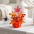 thumbnail image 4 of WYBXZ Style A Artificial Pumpkin Floral Centerpiece, Summer Table Decor with Maple Leaves, Harvest Accent (143), 4 of 7