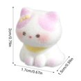 thumbnail image 6 of KGJQ 2Pcs Cat Figurines Resin Flocking Mini Cute Cat Decor for Car Dashboard Office Desk Bedroom Kitchen Countertop Accessories, 6 of 8