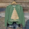 thumbnail image 4 of Enjoytime Pullover Sweatshirts for Women Vintage Printed Long Sleeve Crew Neck Sweatshirt Xmas Holiday Fall Winter Tops Casual Plus Size Clothing Green M, 4 of 7