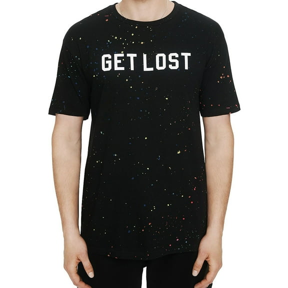 Elevenparis Mens Get Lost Graphic T-Shirt, Black, XX-Large