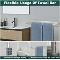 thumbnail image 4 of Self Adhesive Towel Bar, 16 Inch Round Towel Racks for Bathroom Wall Mounted SUS304 Stainless Steel Towel Hanger for Kitchen, No Drill or Screw-Mounted Towel Holder (Brushed Nickel), 4 of 9