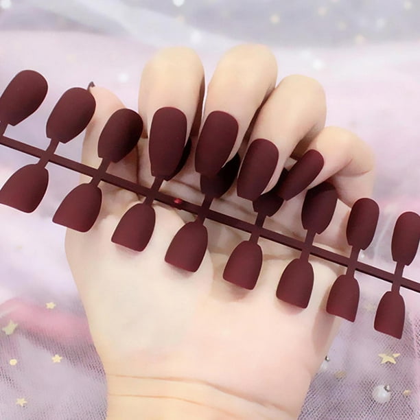 Fiudx Ofertas Y Liquidación Fleshy Matte Matte Uñas Largas 24 Parches De Uñas Postizas Parches De Uñas Postizas