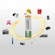 12pcs/lot AA LR06 High Capacity 3000mAh 1.2V NI-MH Rec hargeable Battery Cell/RC 2A BTY Yellow+Green