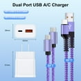 thumbnail image 5 of USB C Block, Type C Charger with 2Pack 6FT Hootek Charging Cable Dual Port USB C Wall Charger Type C Cable USB C to C Charging Cables USB C Brick Compatible with iPhone 15 Samsung, Purple, 5 of 7