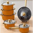 thumbnail image 3 of 12-Piece Stainless Steel Cookware Set - Non-Stick Frying Pans, Durable & Easy To Clean, Soup & Sauce Pots With Lids - Multipurpose Kitchen Essentials For Home & Restaurant Use, 3 of 5