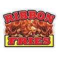 thumbnail image 1 of SignMission D-DC-8-Ribbon Fries Ribbon Fries Concession Decal Cart Sign - Stand French, 1 of 1