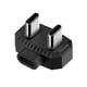 thumbnail image 1 of Convertidor de carga rápida Sidaley USB C hembra a macho tipo C dual negro, 1 of 6