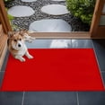 thumbnail image 4 of Christmas Red 2x3 Door Mat Rug, Farmhouse Solid Red Color Modern Art Non-Skid Rubber Backing Large Rectangle Rugs - Living Room Bedroom Home Office, Indoor Floor Mat Carpets Washable Rug, 4 of 9