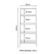 thumbnail image 3 of Mueble Biblioteca Librero Madesa Con 4 Niveles Blanco Madesa Escalera, 3 of 8