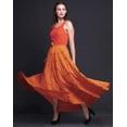 thumbnail image 4 of Phagun Women's Indian Clothing Orange Long Casual Skirt Maxi&nbsp;Summer Wear-14, 4 of 6