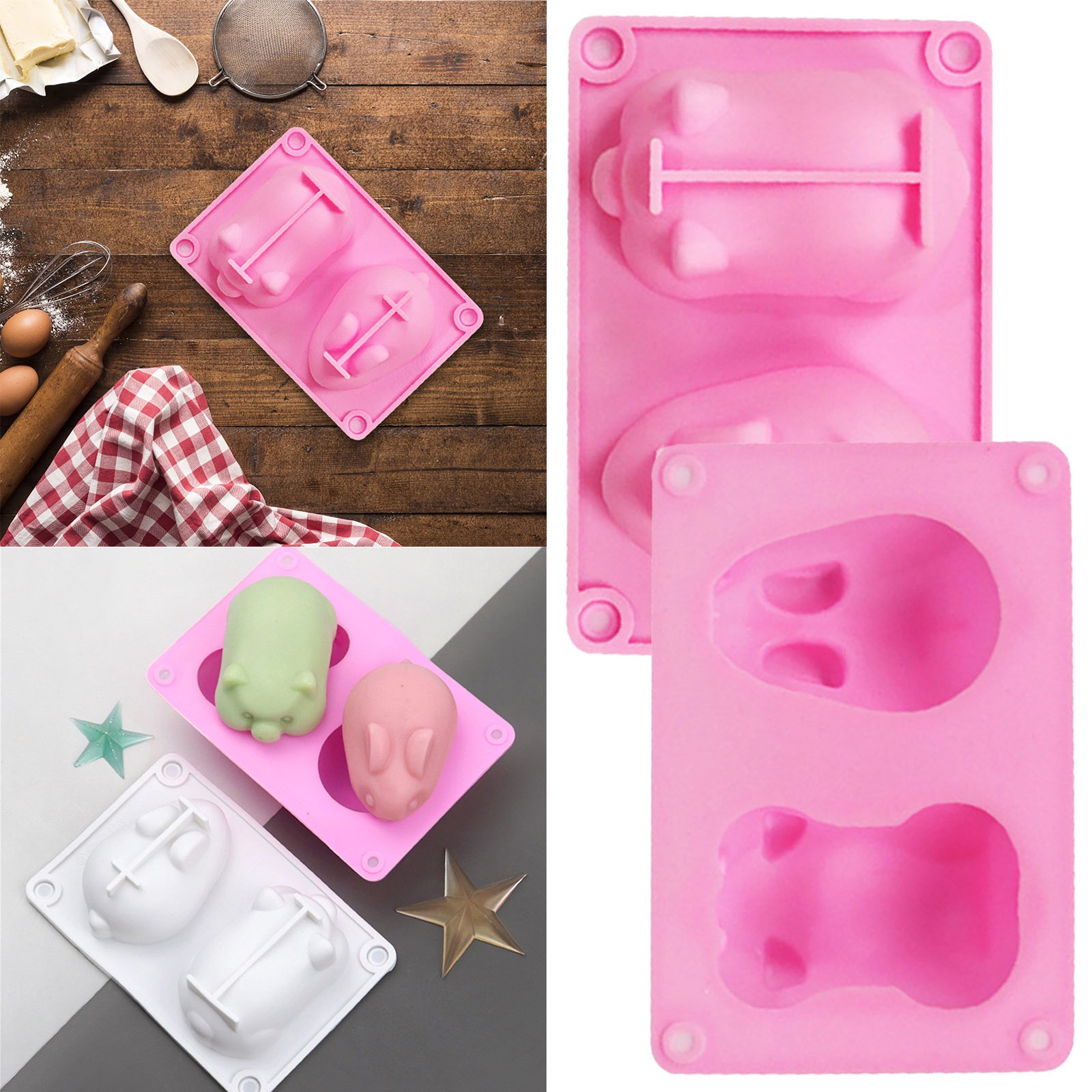 Star Molds for Chocolate Wax Melts Molds Silicone Washable Silicone Cake Cake Candy Chocolate Decorating Tray DIY Craft Project Circle Molds for