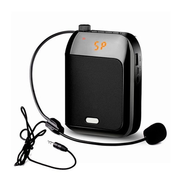 Amplificateur de Voix Microphone Filaire 15W pour Enseignant École Collège Guide Touristique Radio FM Mégaphone, Confortable et Portable
