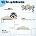 thumbnail image 6 of MASTERCANOPY 10 x 10ft Pop-up Canopy Tent with 2 Detachable Side Shades, Beige, 6 of 11