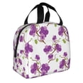 thumbnail image 2 of Fotbe Orchids Flowers Bolsa Térmica con Estampado y Forro de Aluminio Grueso Bolsa de Almuerzo con Bolsillo Frontal para Hombres y Mujeres, Ideal para Trabajo, Escuela, 2 of 8