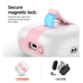 thumbnail image 3 of SURITCH Case for Samsung Galaxy Buds3 Pro (2024) / Buds3 (2024) / Buds3 FE (2025) , Magnetic Cases with Cleaner Kit and Hanging Lanyard, Stylish Shockproof Cases Rugged Protective Cover, Pink White, 3 of 8