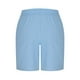 thumbnail image 4 of pstuiky Pantalones cortos de gimnasio para hombre, Pantalones cortos de playa de lino con cintura elástica y bolsillo de color liso para hombre Pantalones cortos de entrenamiento, 4 of 6