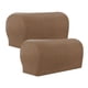 thumbnail image 4 of Fundas de reposabrazos elásticas de felpa para sofá, sillón, protector de muebles, funda elástica Café ligero, 4 of 7