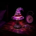 thumbnail image 6 of Halloween Decorations Witch Hat Table Lamp 8", Halloween Glowing Decor for Shelf – Spooky Mini Night Light for Bedroom, Resin Wizard Hat Ornament with LED _ H, 6 of 10