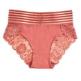 thumbnail image 4 of Blmnix Breathable Women Panties High Waisted Sexy Underwear Underwear Lace Panties Brown Women Underwear Pack,M, 4 of 5