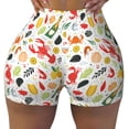 thumbnail image 2 of Goofa Crabs Shrimps Printed Workout Shorts Women Seamless Scrunch Butt Lifting High Waisted Gym Booty Shorts Elastic Workout Shorts-XX-Large, 2 of 8