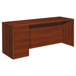 10700 Series Right Pedestal Credenza, 72w x 24d x 29.5h, Cognac
