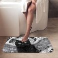 thumbnail image 4 of 1pc Black Cat with Wings Absorbent Non-Slip Bathroom Thickened Flannel Rug Decor,Soft,Quick Drying,Suitable For Indoor/outdoor Use,Bathrooms,Bedrooms,Kitchens,Terrace,Laundry Rooms,16"x24", 4 of 9