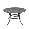 thumbnail image 5 of iPatio Stylish Outdoor Aluminum 5-Piece Round Dining Set: Weather-Resistant, Durable, Lightweight, Modern Design Patio Furniture Set with 4 Armchairs and Round Table (Chocolate silk, Gray), 5 of 6