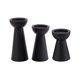 thumbnail image 1 of Juego de 3 portavelas negros - Portavelas de metal para velas de pilar - Portavelas para mesa, 1 of 5