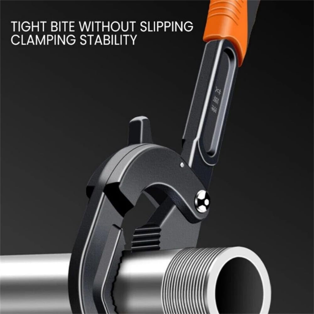 Universal Adjustable Wrench Pipe Wrench With Self Locking Function Double Thread Bottom Pry Bar Design Anti Slip Adjustable Universal Wrench