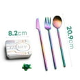 thumbnail image 2 of Outlery | Portable & Reusable Stainless Steel Travel Cutlery Set (Rainbow) - Includes Travel Case for Easy Transport, 2 of 8