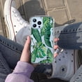 thumbnail image 4 of Jungle Leaves Clear Case for iPhone 11 Pro,Aesthetic Art Design Case for Men Women,Unique Soft Transparent TPU Bumper Case Cover, 4 of 4
