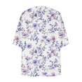 thumbnail image 5 of CYMMPU Tunic Tops 3/4 Sleeve Loose Fit Spring Tops Blouses for Women Dressy Casual Summer Fashion Chiffon Shirts Front Open Cardigan Flower Pattern Kimono Cover Up for Beach Kimono Multicolor XXXL, 5 of 5