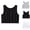 #01 Black, variant on Womens Chest Binder Tank Tops Sleeveless Short Cropped Slim Fit Side Hook Closure Breathable Everyday Wear Vest Tops,S,#01 White