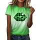 thumbnail image 1 of Hot Sale!! Women St Patrick's Day T-Shirt Blessed Lucky Irish Short Sleeve Shirt Shamrock Graphic Tee Tops Women's Cute Shirt Shirt Top Short Sleeve Casual Print T Shirt U L, 1 of 5