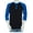 Black and Royal Blue, variant on Styllion Big and Tall Mens Raglan Baseball Shirts - RHQS