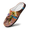 thumbnail image 3 of Men The Legend of Zelda Slippers Non-Slip Fuzzy House Slippers Warm Soft Plush Winter House Shoes Indoor Outdoor Slip-On Shoes, 3 of 7