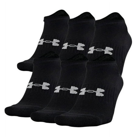 Under Armour 730-U6725P6-001 Training Men's Size 8-12 Black Socks (6 Pack)