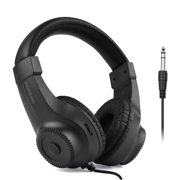 Aibecy Over-ear Wired Stereo Headphones 50mm Driver Monitor Suitable for Recording Monitoring and Music Appreciation Black
