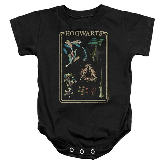 Harry Potter Gradient Spellbook Unisex Infant Snap Suit for Baby, Black, Large