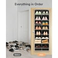 thumbnail image 7 of Over The Door Shoe Organizer with 16 Large Pockets, Hanging Shoe Rack for Closet Door, Space Saving Shoe Storage for Boots, Heels & Sneakers, Black, 7 of 7