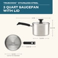 thumbnail image 2 of Farberware TrueCook Stainless Steel Induction Saucepan with Lid, 3-Quart, Silver, 2 of 14