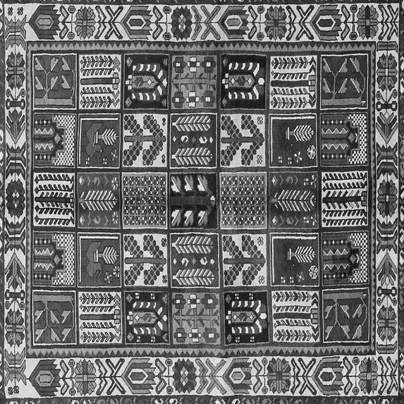 Ahgly Company Indoor Square Persian Gray Traditional Area Rugs, 6' Square