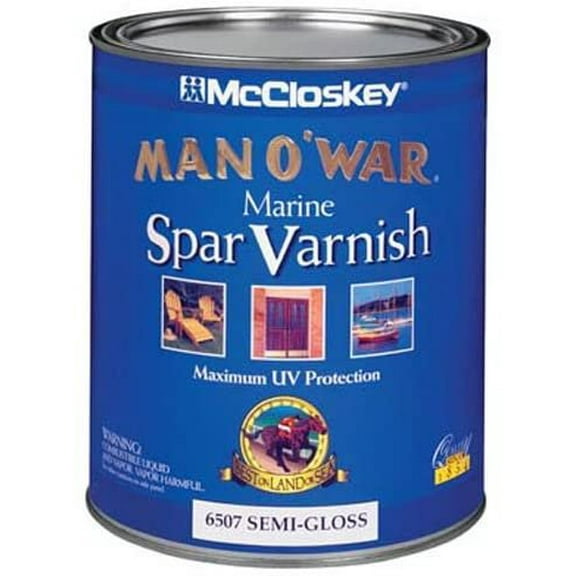 McCloskey Man O' War Marine Spar Varnish Semi-Gloss - Water-Resistant - QT