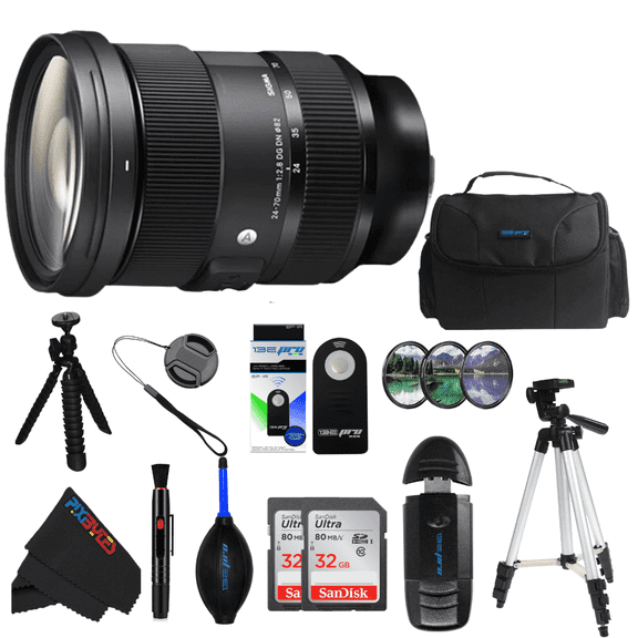 Sigma 24-70mm f/2.8 DG DN Art Lens for Sony E - PixiBytes Complete Bundle