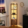 thumbnail image 3 of Estante de esquina Furnulem de 5 niveles con almacenamiento y luz LED de 160 cm, 3 of 8