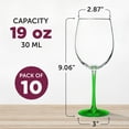thumbnail image 5 of 10 ARC Cachet White Wine Glasses Set, 19 oz. - Barware, Sturdy, Vibrant - Green, 5 of 5