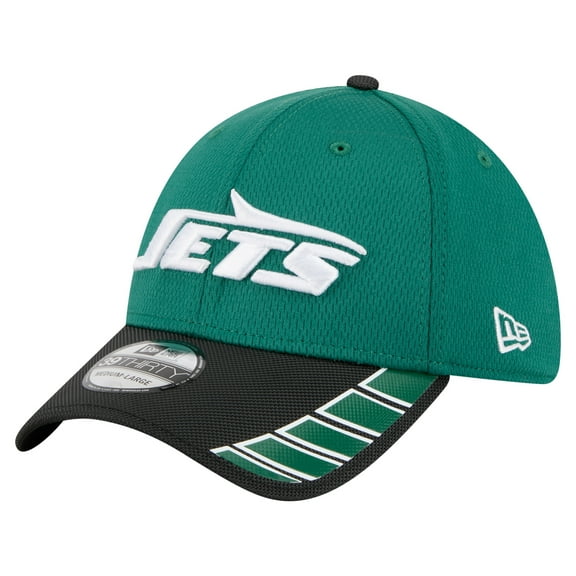 Men's New Era Green New York Jets Visor Hit 39THIRTY Flex Hat
