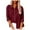 Wine, variant on Womens Dressy Button Down Blouses Business Casual Shirts Long Sleeve Crew Neck Solid Color Fashion Tops