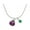 Green, variant on Mini Hot Purple Ladybug - Imitation Pearl Bicone Crystal Necklace